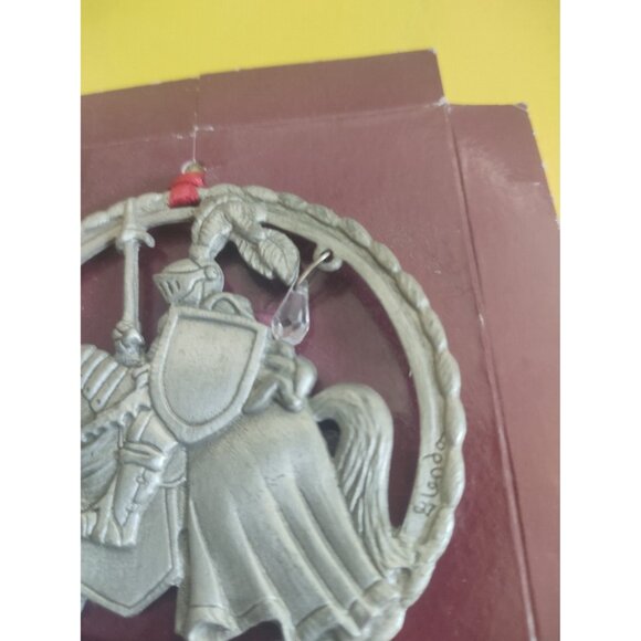 Vintage Pewter Hanging Animal Ornaments set of six signed "Glenda" - Picture 14 of 16